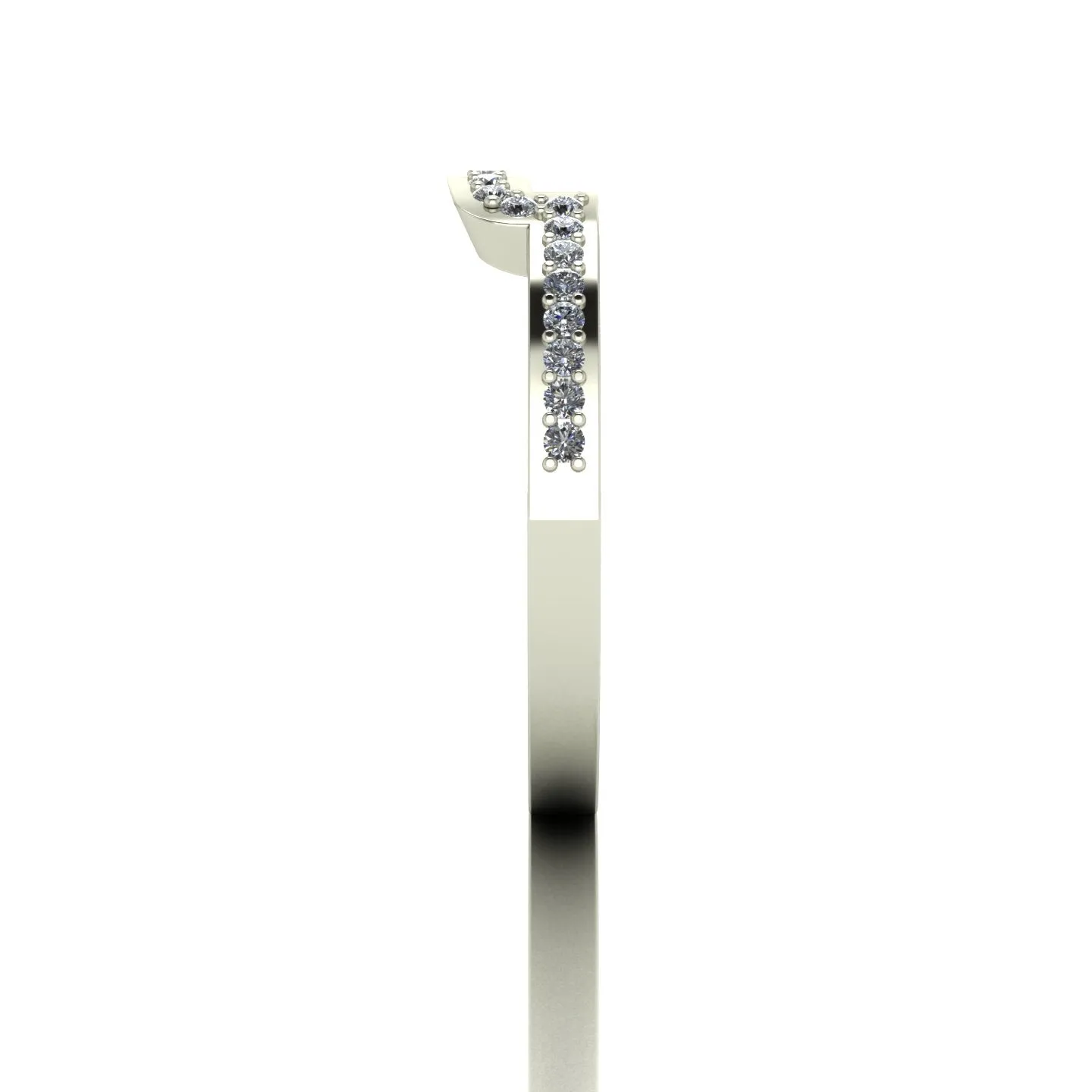 0.25ct (24x 1.3mm) Round Moissanite Set Eternity Ring