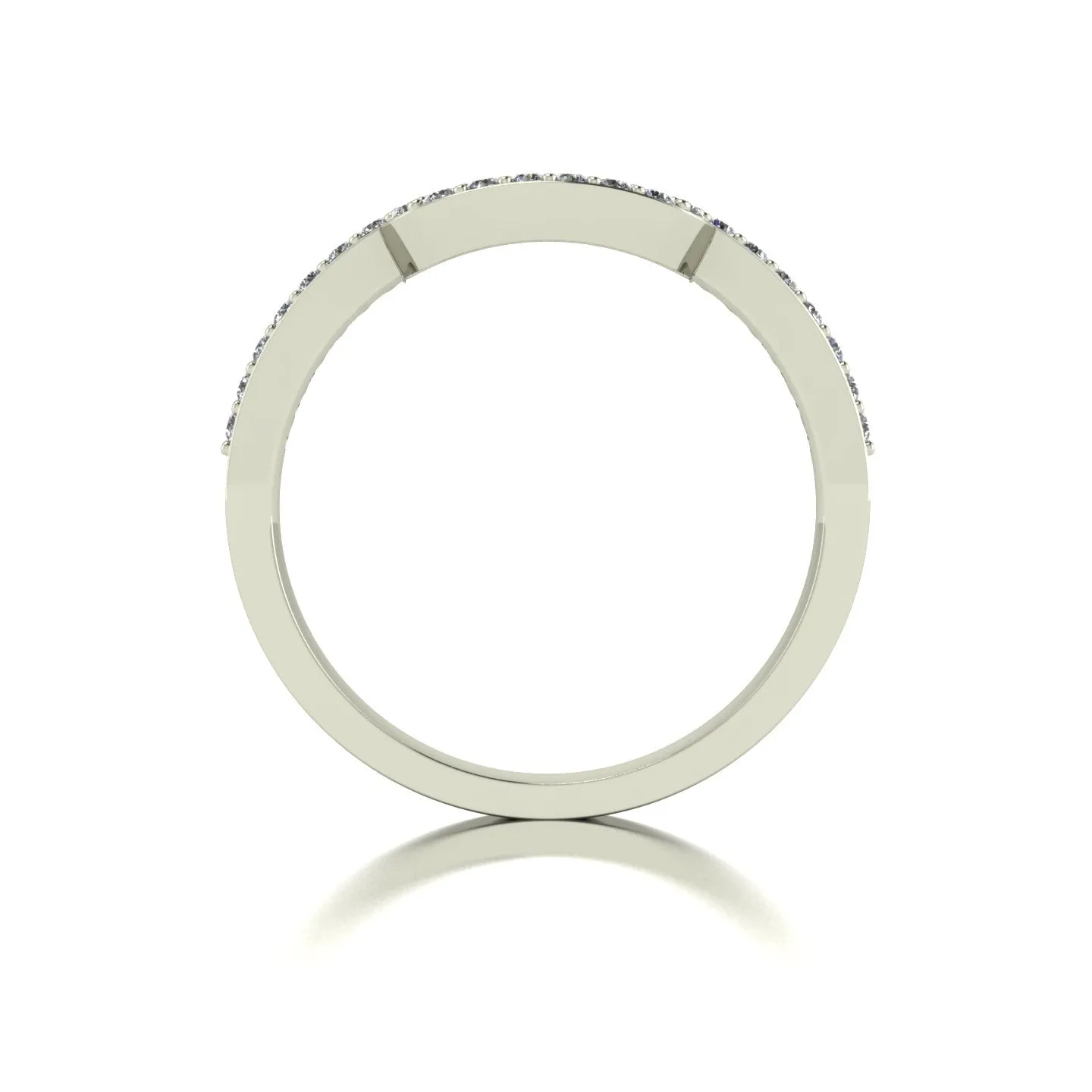 0.25ct (24x 1.3mm) Round Moissanite Set Eternity Ring
