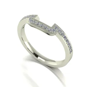 0.25ct (24x 1.3mm) Round Moissanite Set Eternity Ring
