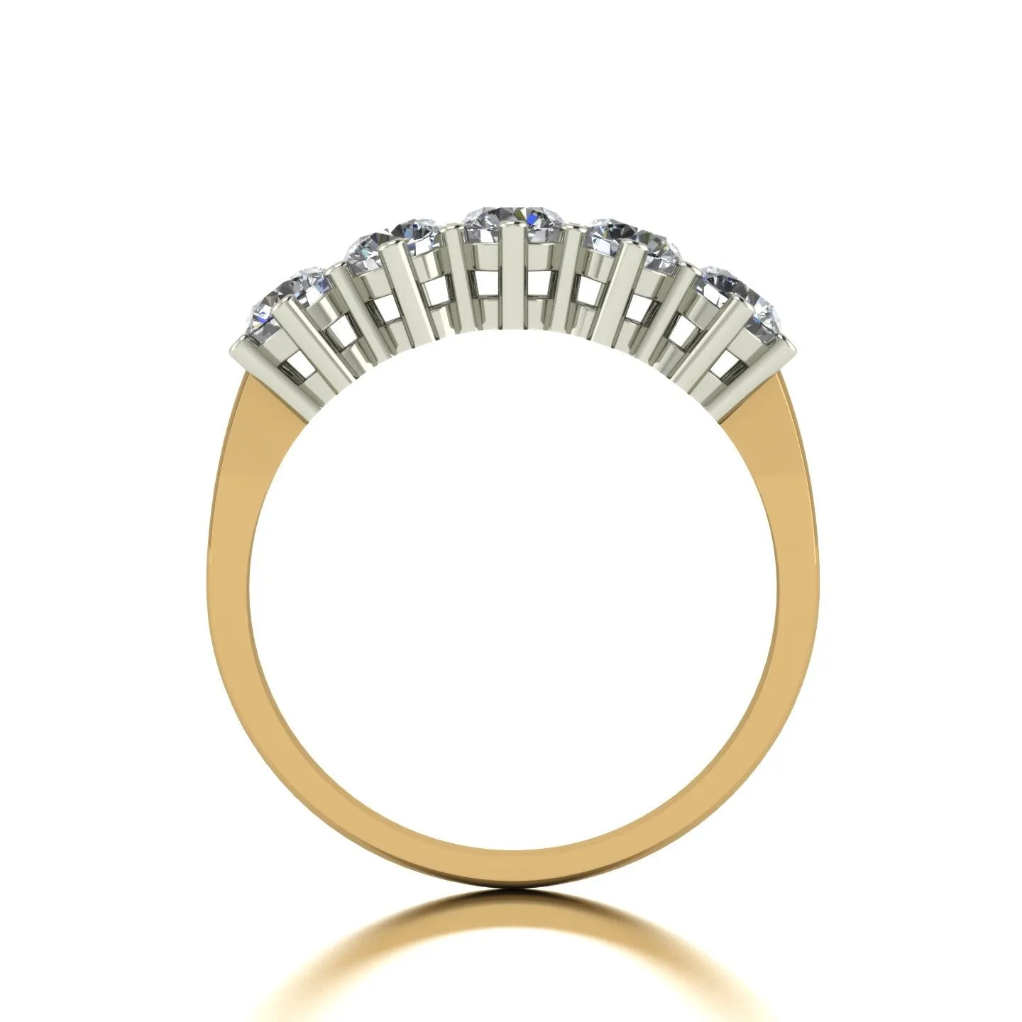1.25ct (5x 4.0mm) Round Moissanite Set Eternity Ring