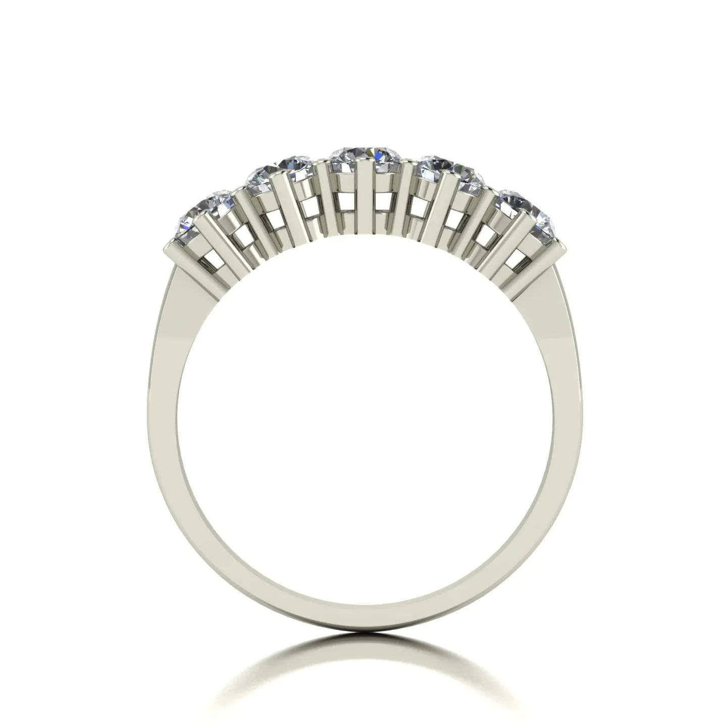 1.25ct (5x 4.0mm) Round Moissanite Set Eternity Ring
