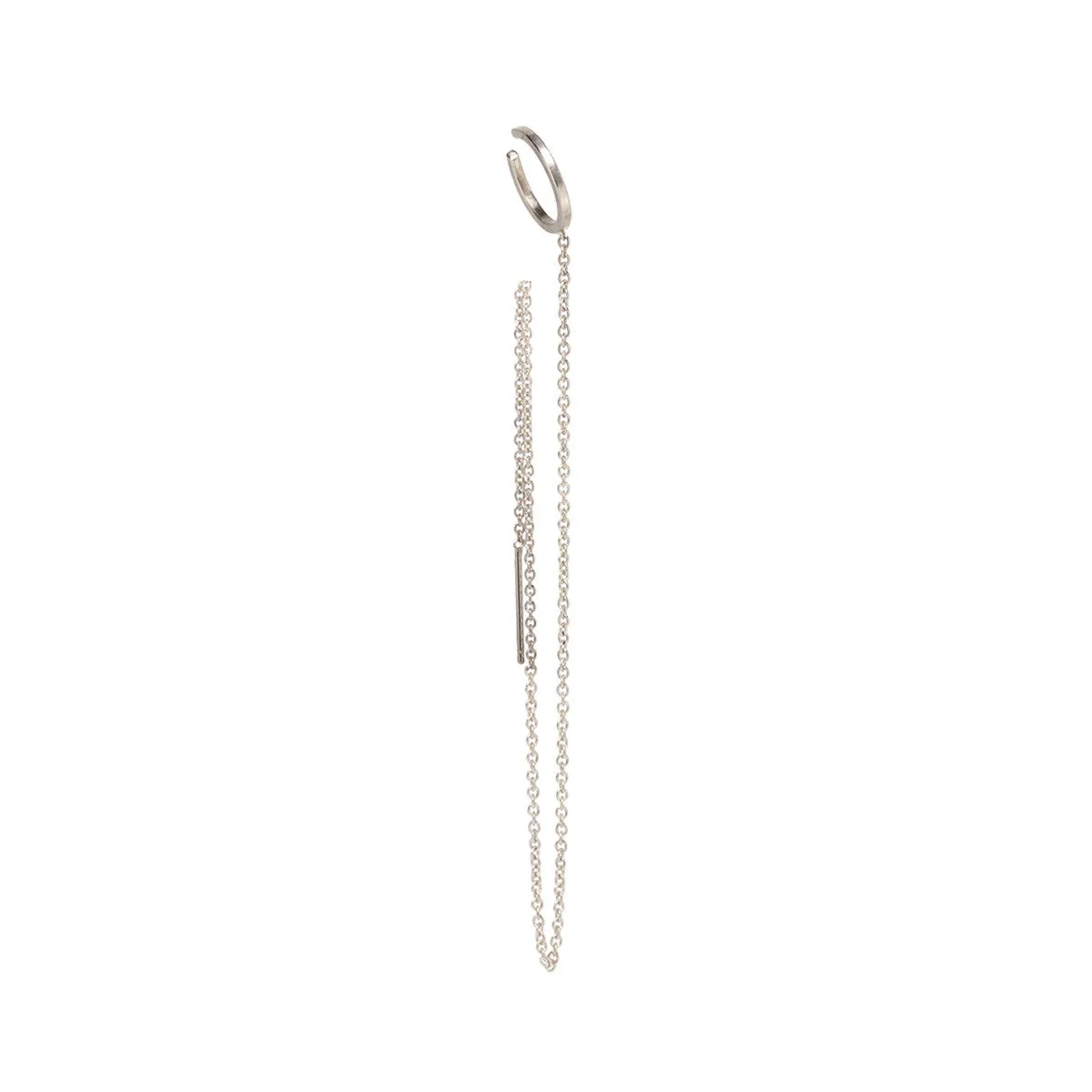 14k Gold Ear Cuff & Long Chain Threader
