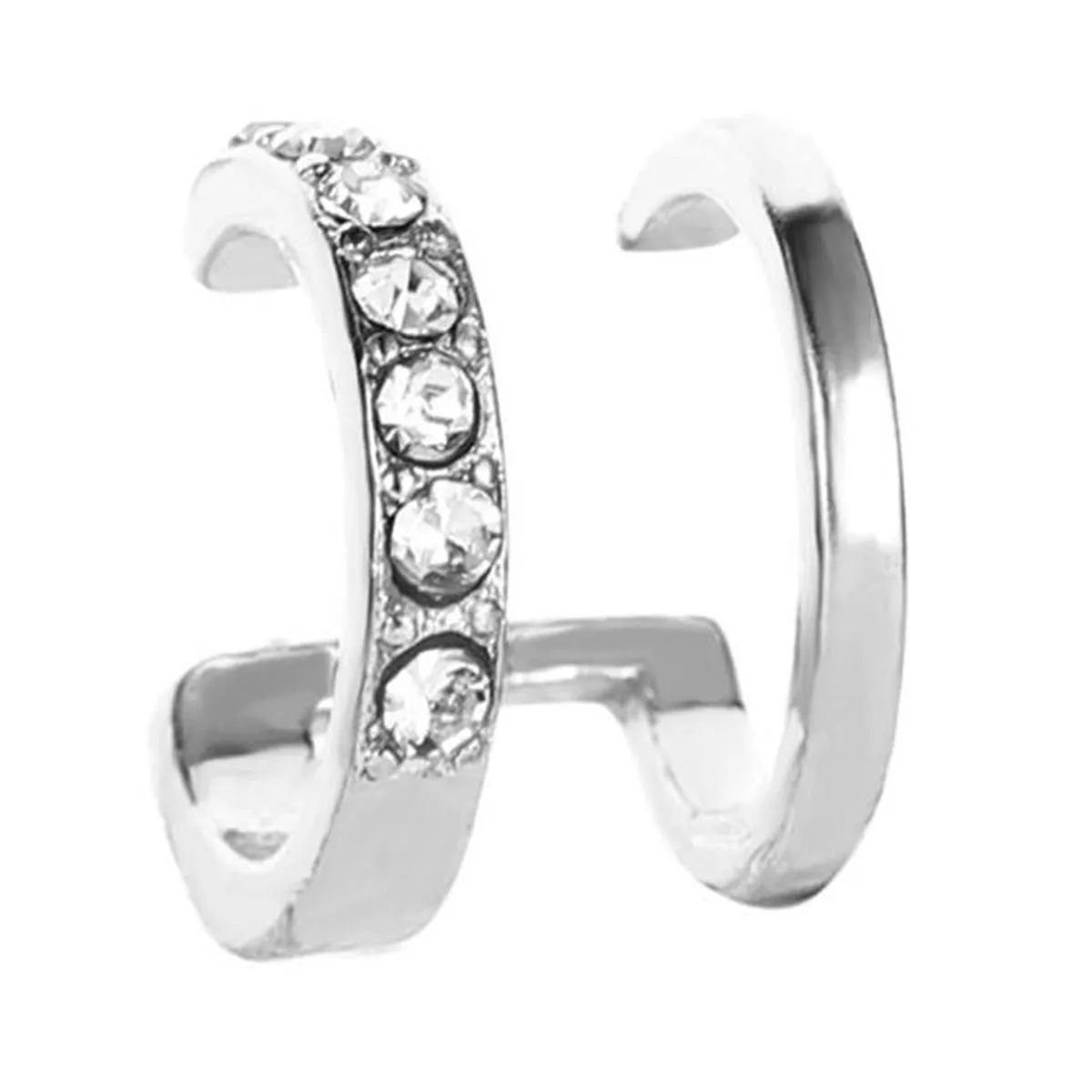 14K Gold Plated Cuff Earrings with crystals from Swarovski