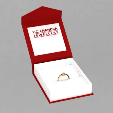 18k Elegant Gold Ring Enhanced With Two Intricately Crafted Leafy Hearts From The Mangalsultra Collection Of Pc Chandra Jewellers
