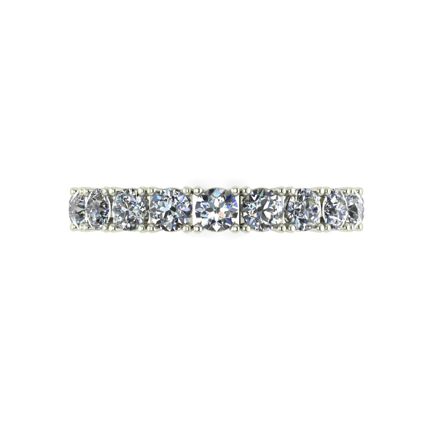 2.00ct (20x 3.0mm) NEW Round Moissanite Set Full Eternity Ring