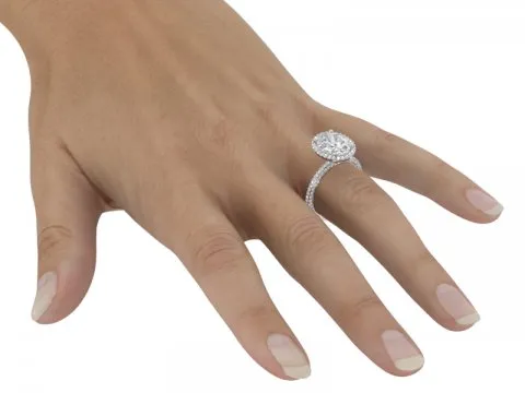 2.48ct Oval Solitaire With Diamond Halo