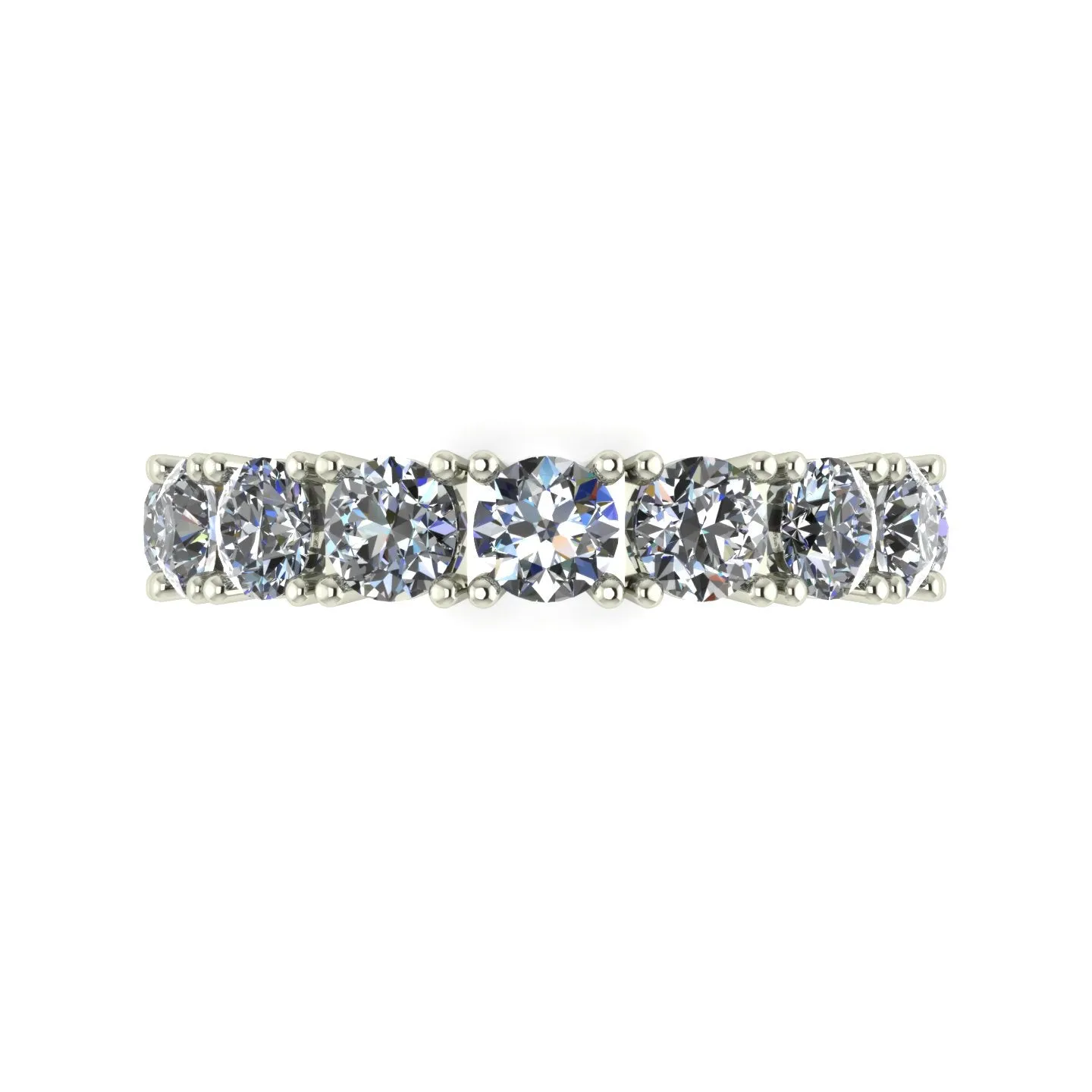 3.75ct (15x 4.0mm) NEW Round Moissanite Set Full Eternity Ring