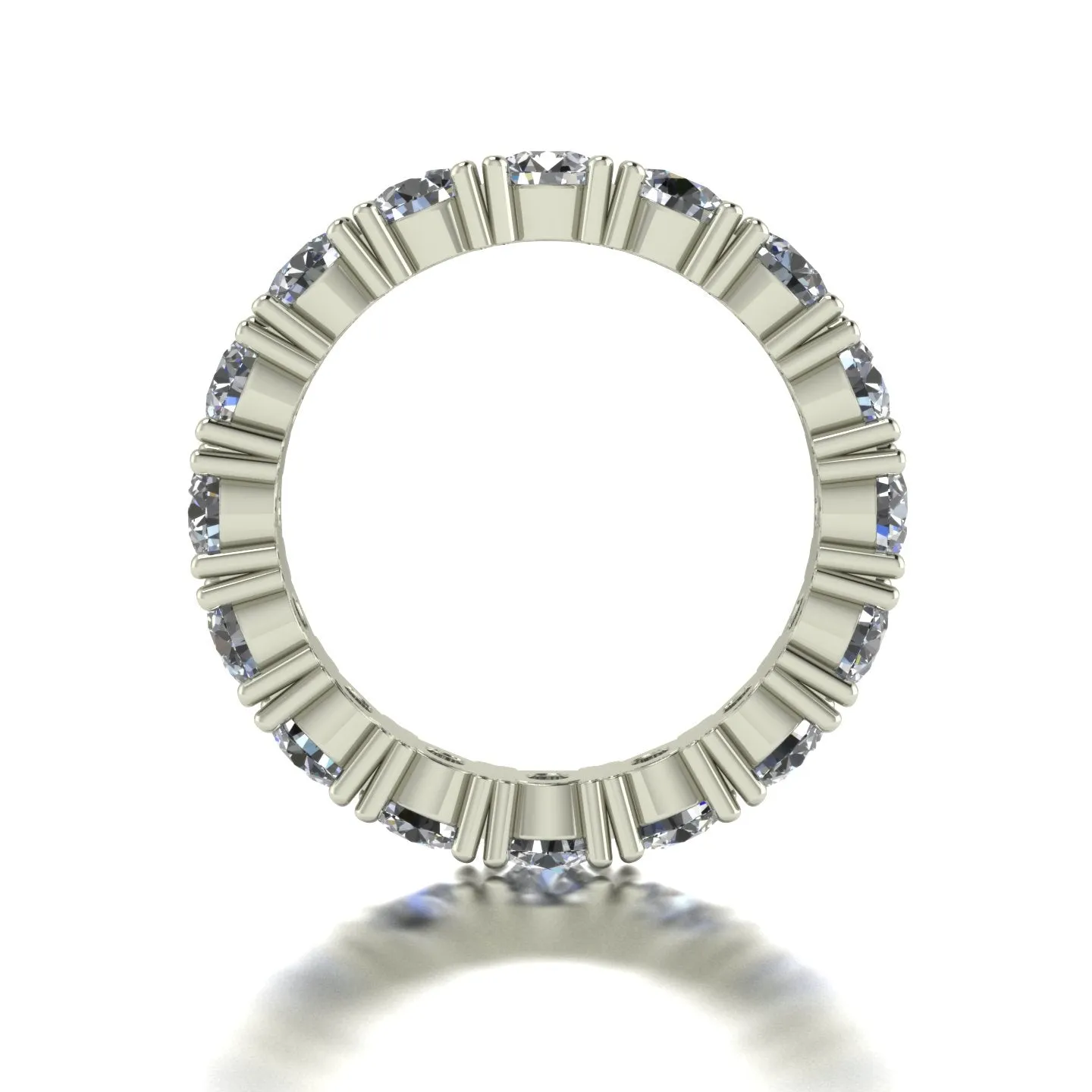 3.75ct (15x 4.0mm) NEW Round Moissanite Set Full Eternity Ring