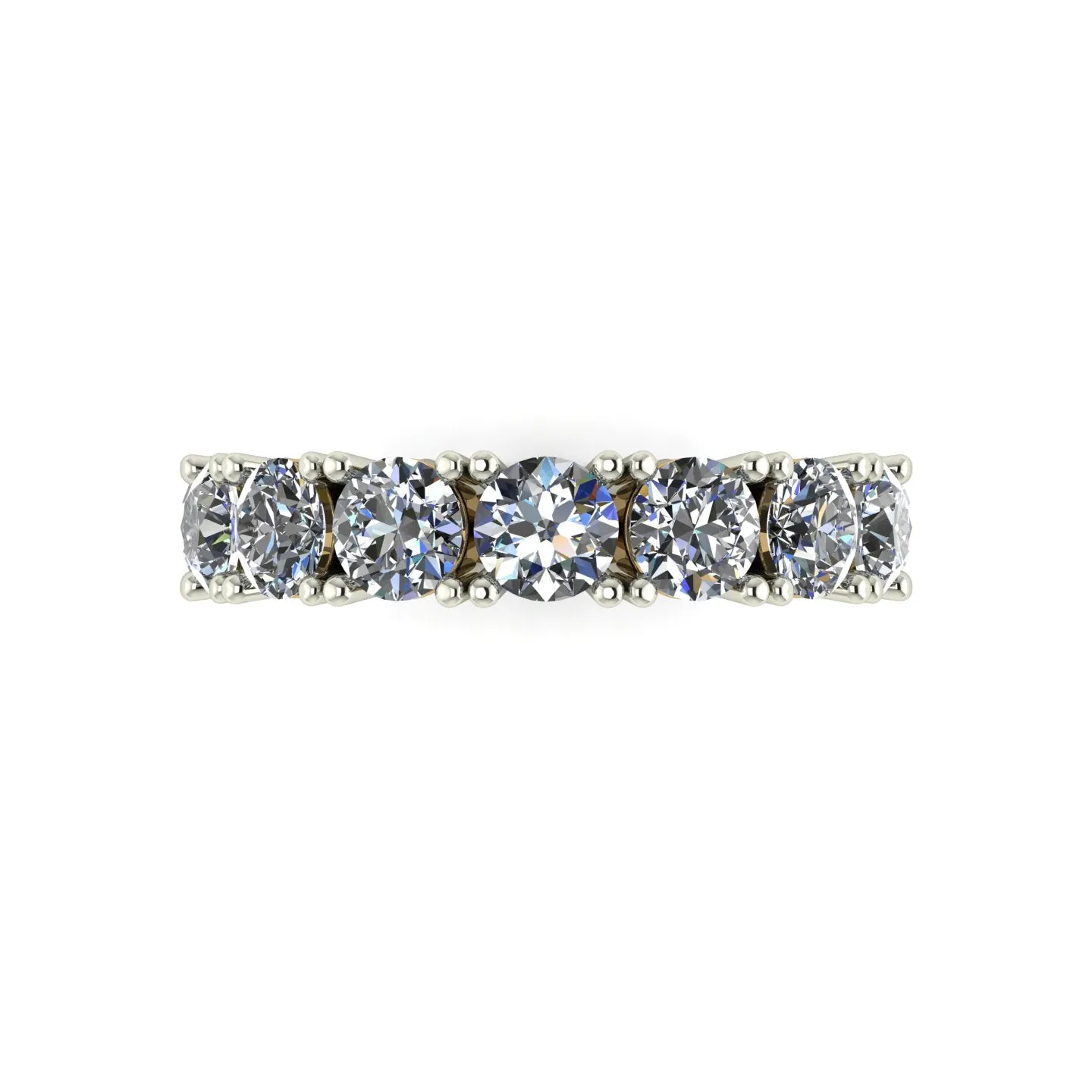 3.75ct (15x 4.0mm) NEW Round Moissanite Set Full Eternity Ring
