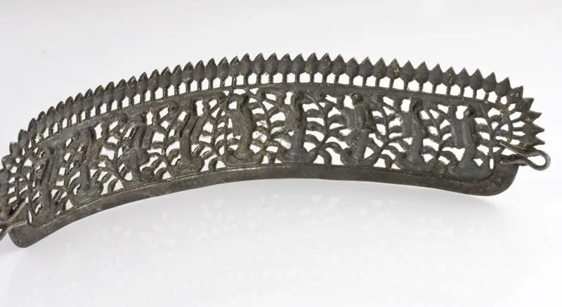 Antique Chinese coin silver repoussé wedding crown. skvs103