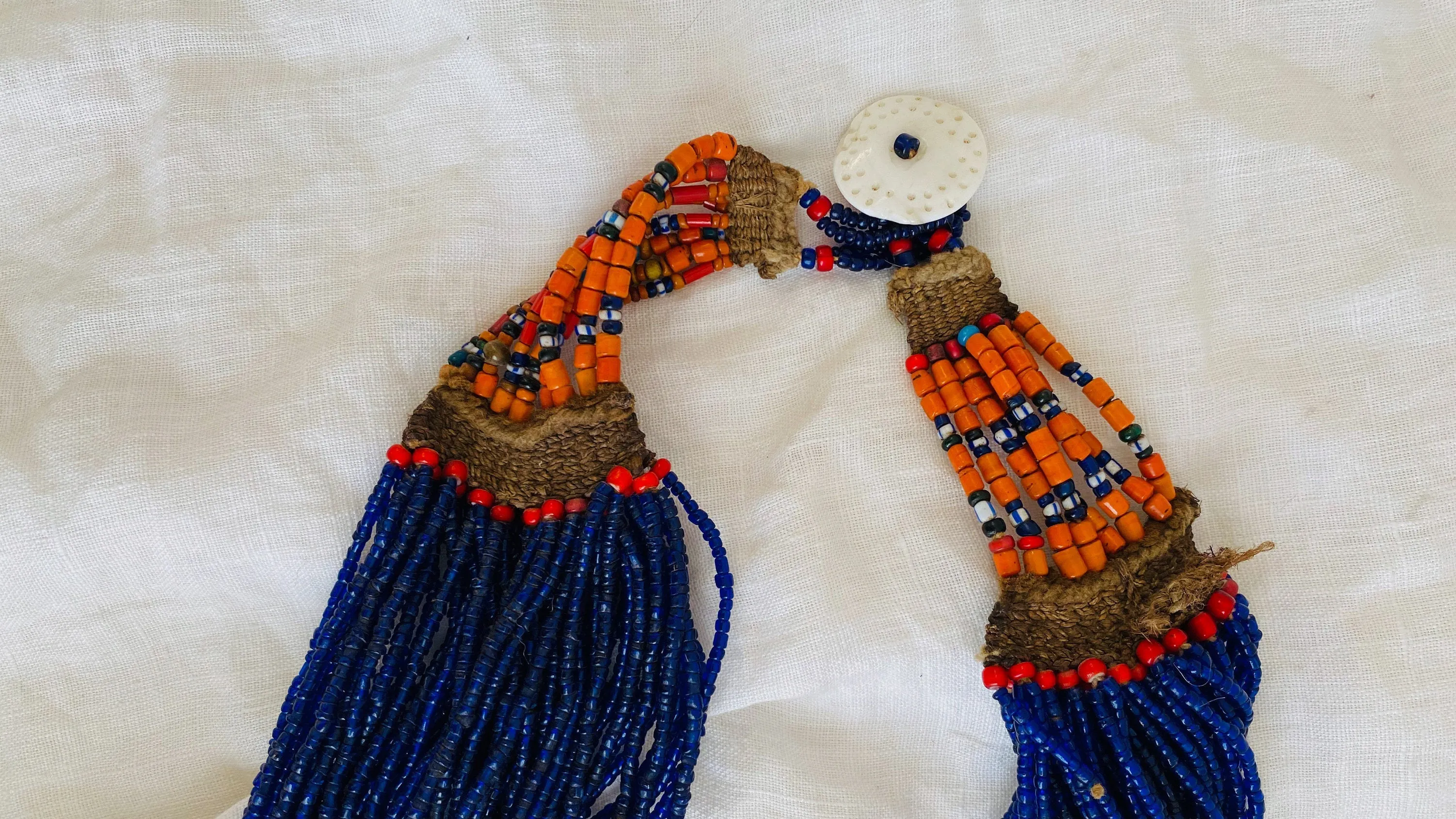 Antique Naga 73 Strand Blue Multi-strand Necklace Collectible. Blue. Naga