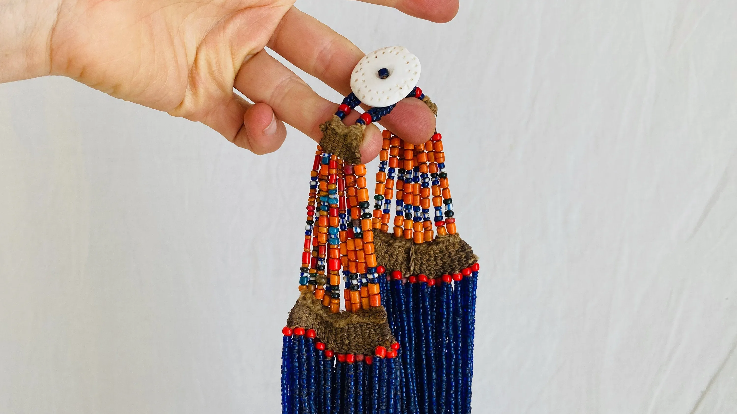 Antique Naga 73 Strand Blue Multi-strand Necklace Collectible. Blue. Naga