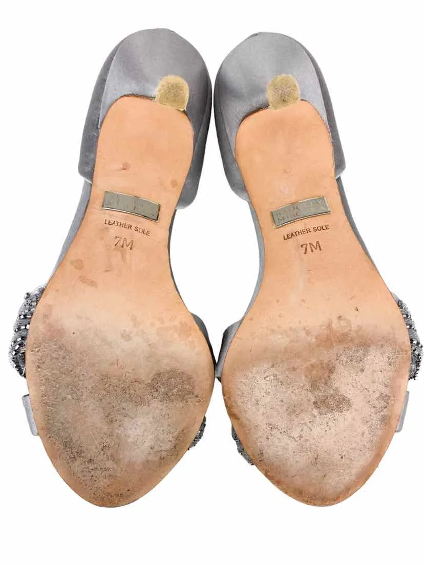 Badgley Mischka Women's D'Orsay Heels Silver Size 7