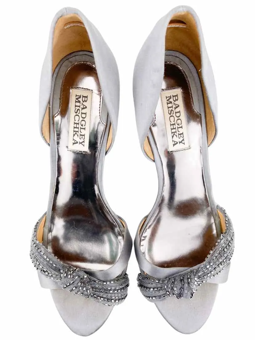 Badgley Mischka Women's D'Orsay Heels Silver Size 7