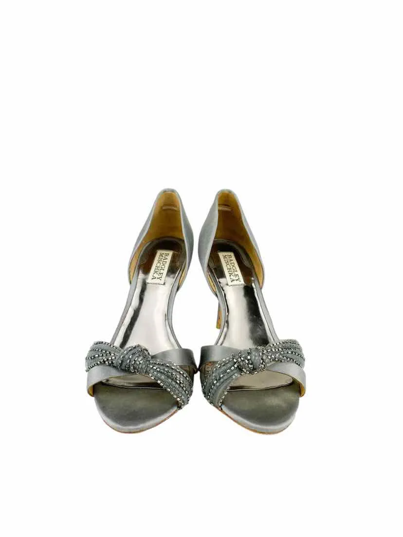 Badgley Mischka Women's D'Orsay Heels Silver Size 7