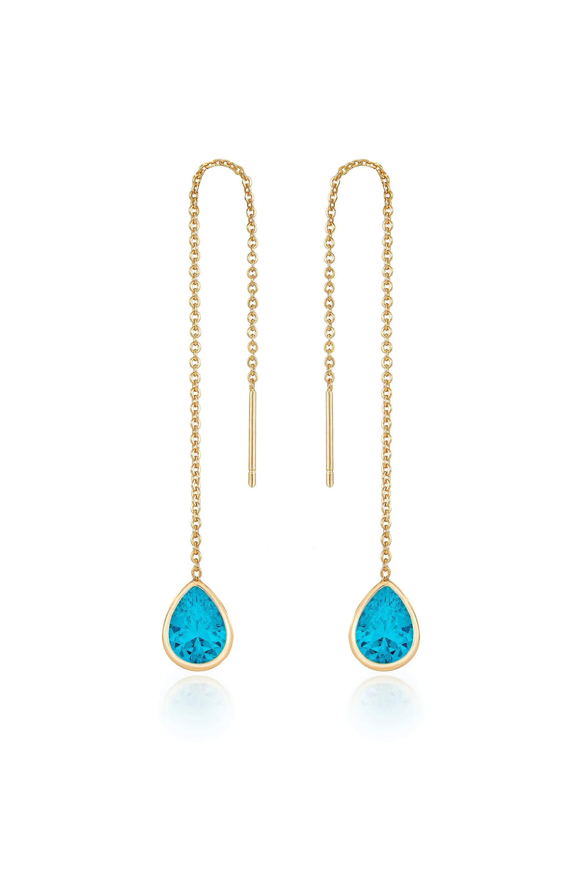 Barely There Chain and Crystal Dangle Earrings