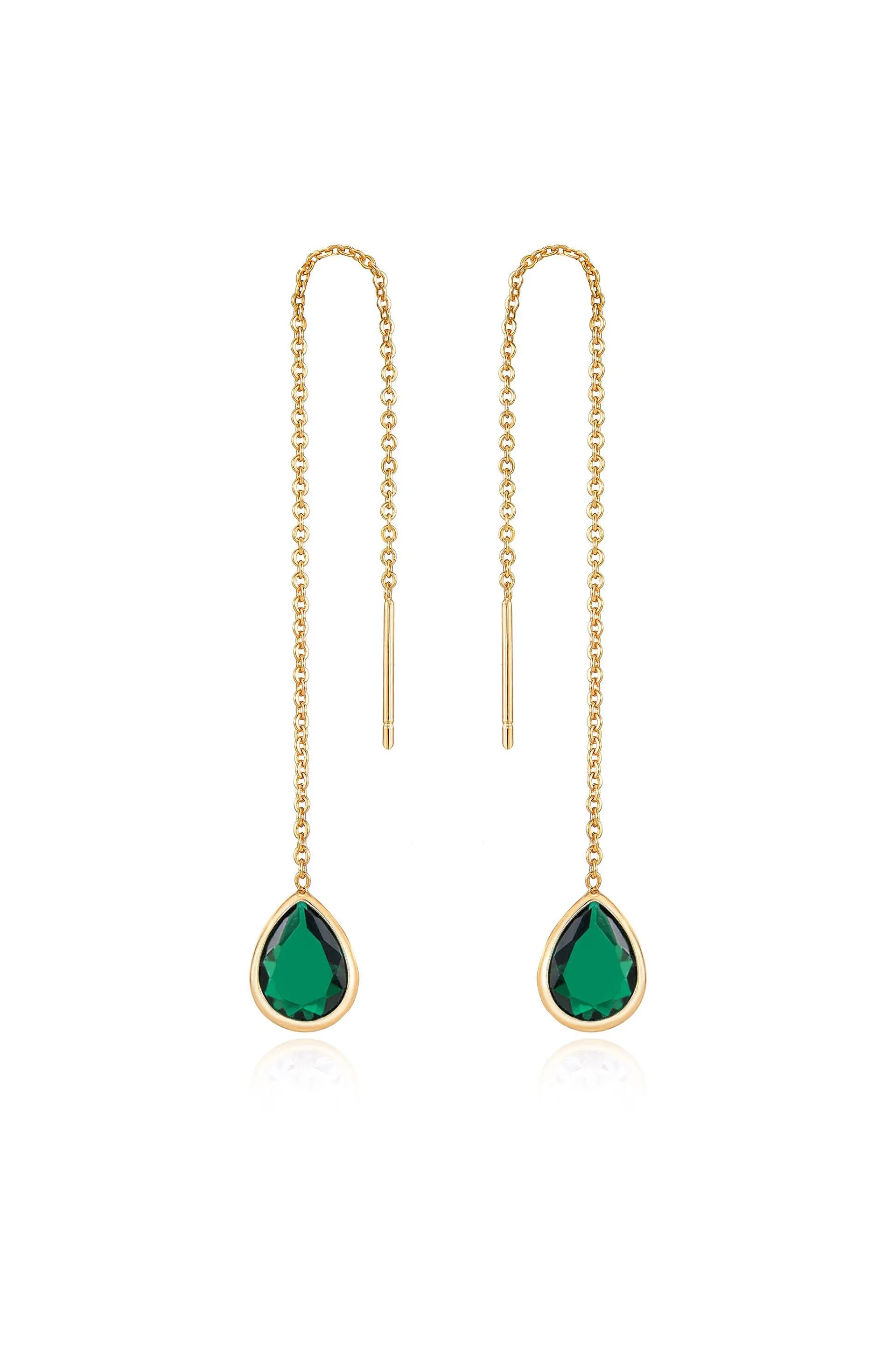 Barely There Chain and Crystal Dangle Earrings