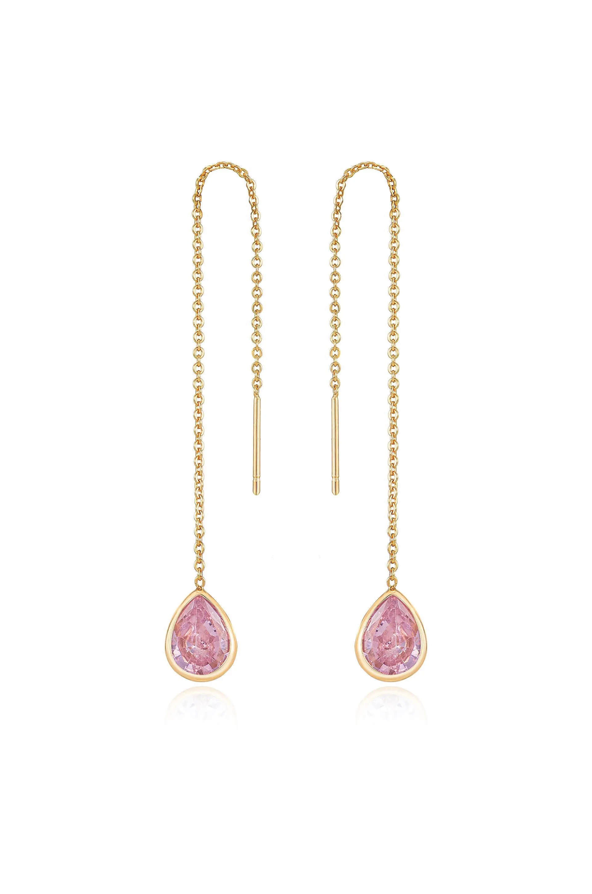 Barely There Chain and Crystal Dangle Earrings
