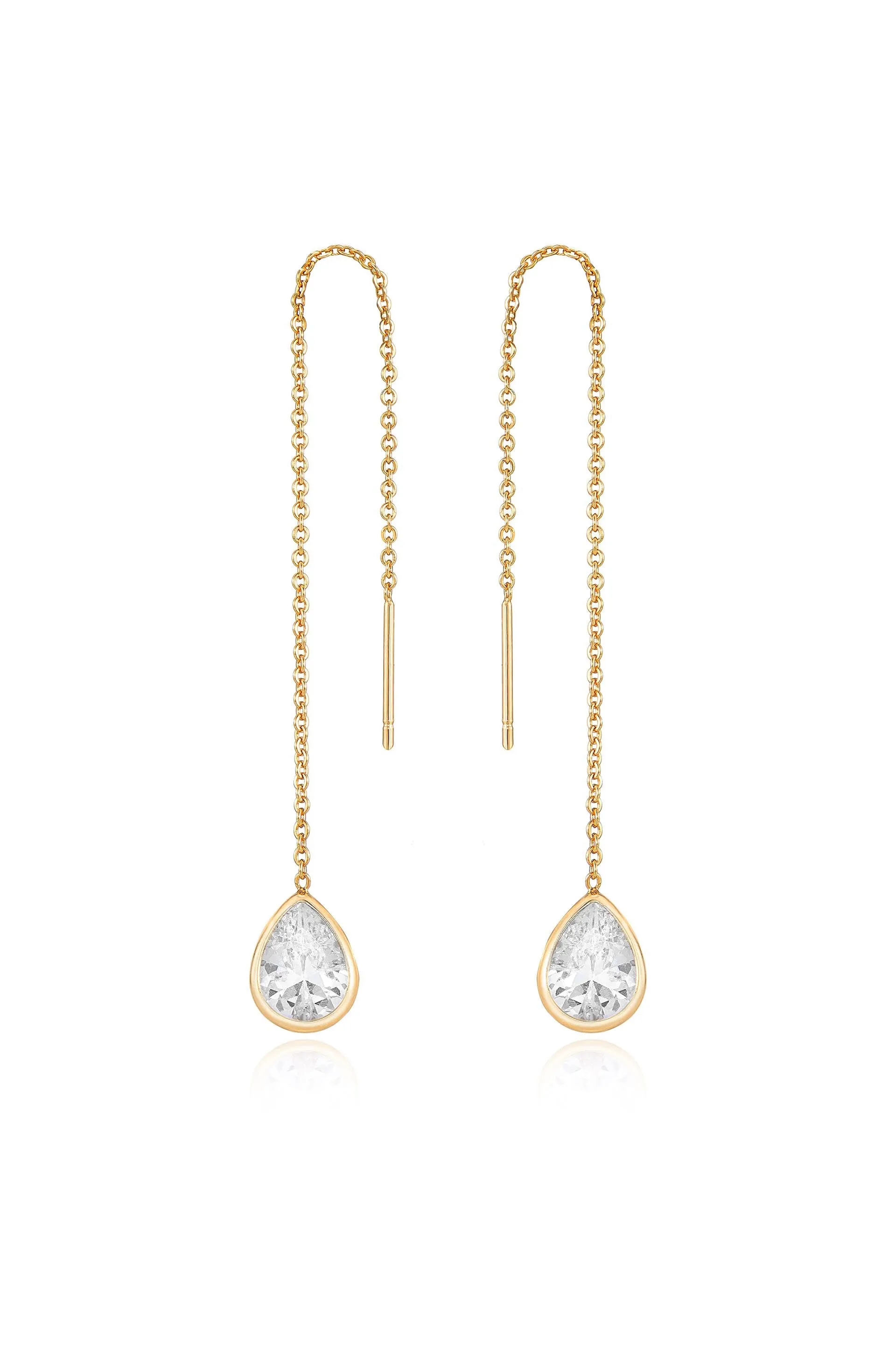 Barely There Chain and Crystal Dangle Earrings