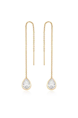 Barely There Chain and Crystal Dangle Earrings