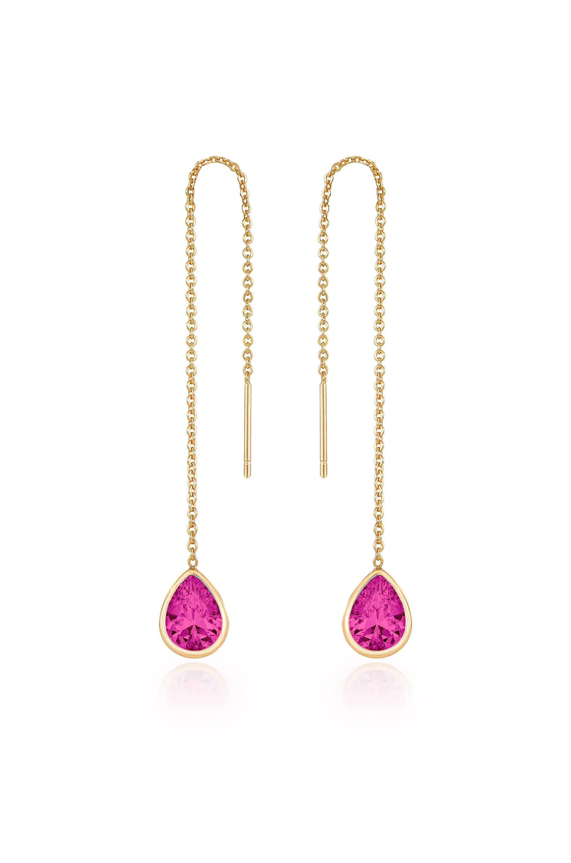 Barely There Chain and Crystal Dangle Earrings