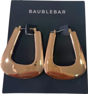 Baublebar Gold Statement Square Hoop Earrings