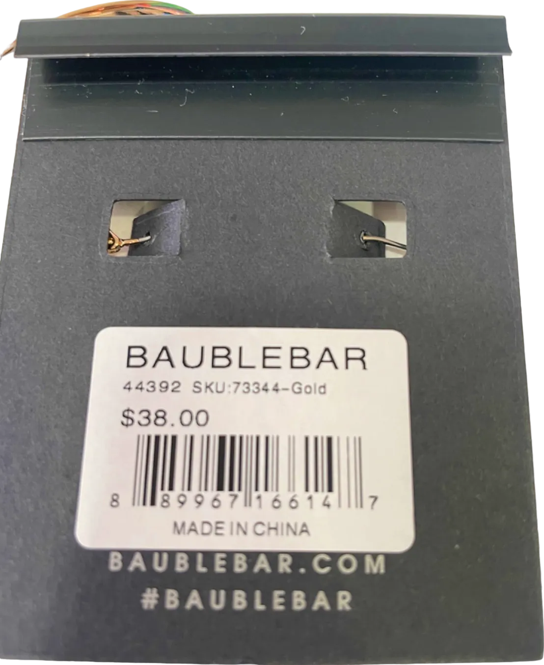 Baublebar Gold Statement Square Hoop Earrings