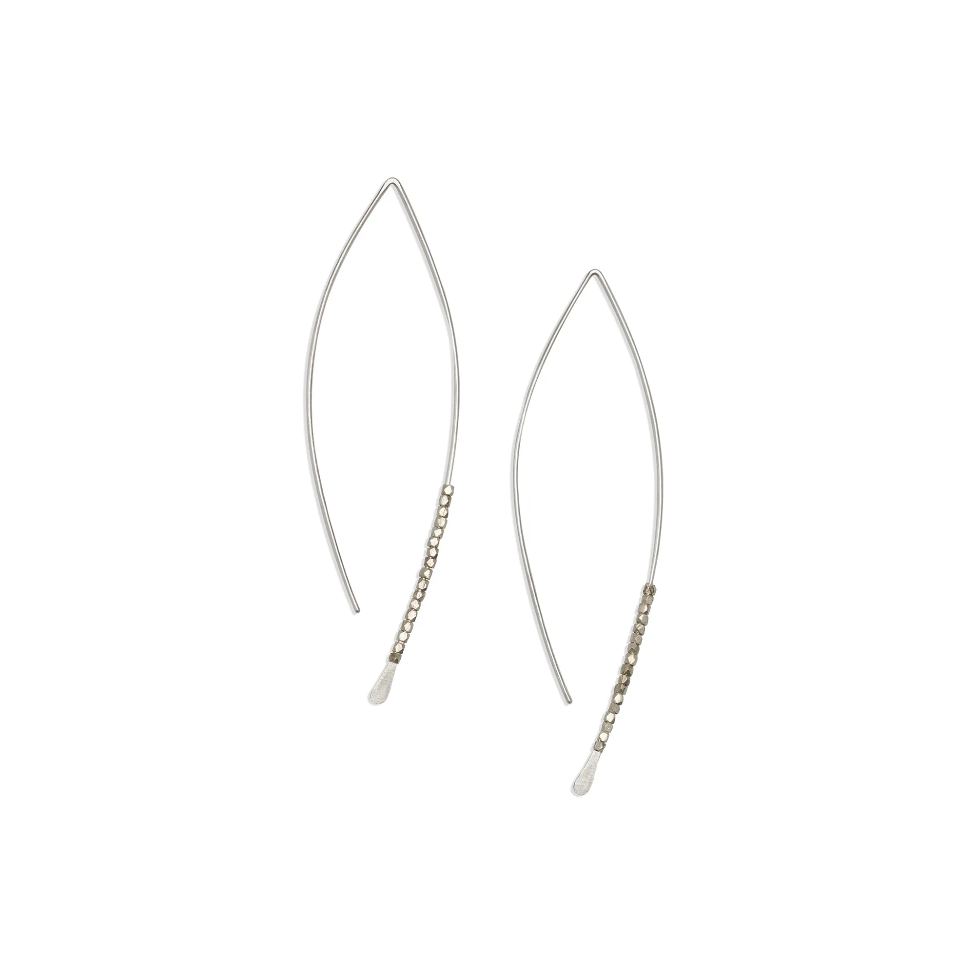 Bead Crescent Earrings