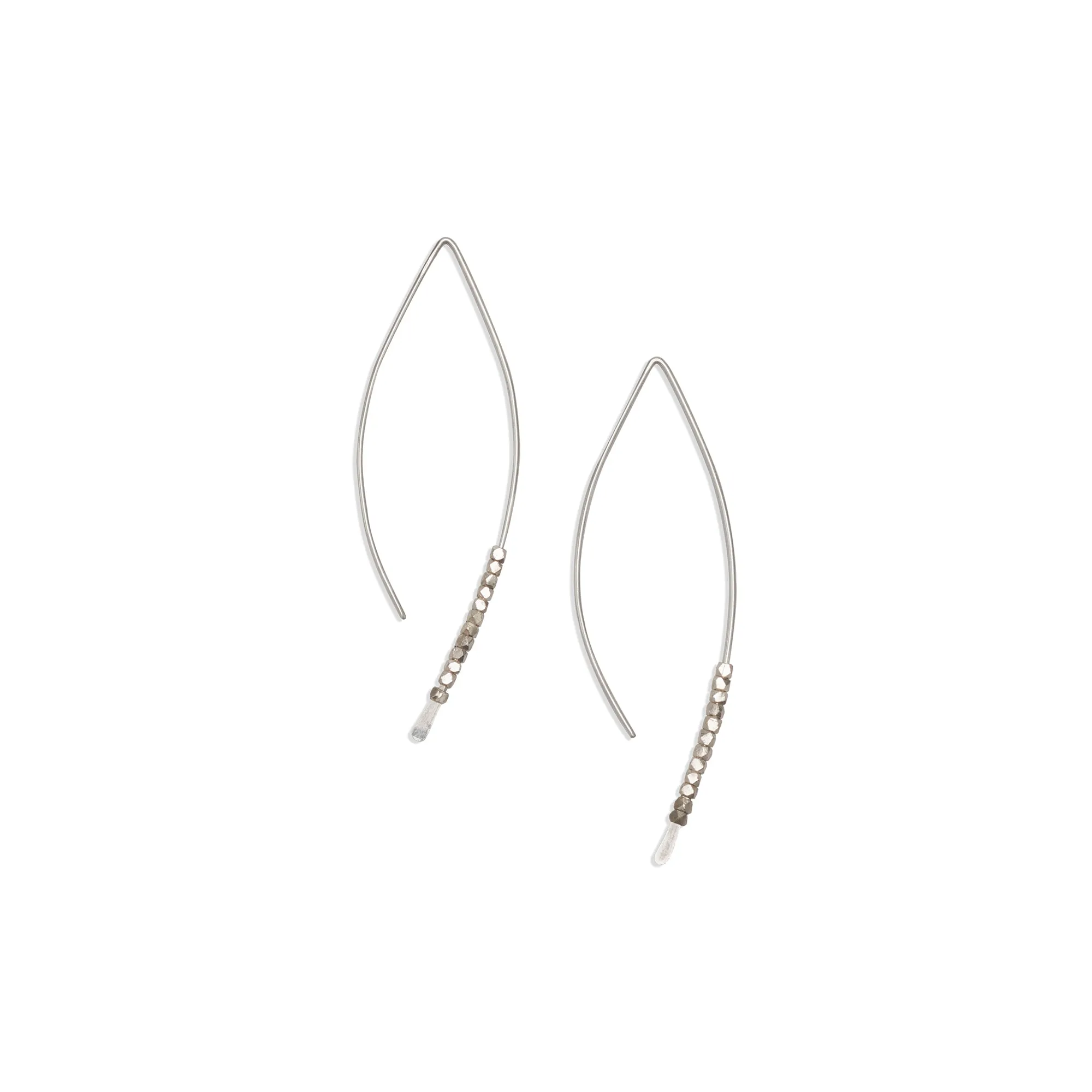 Bead Crescent Earrings
