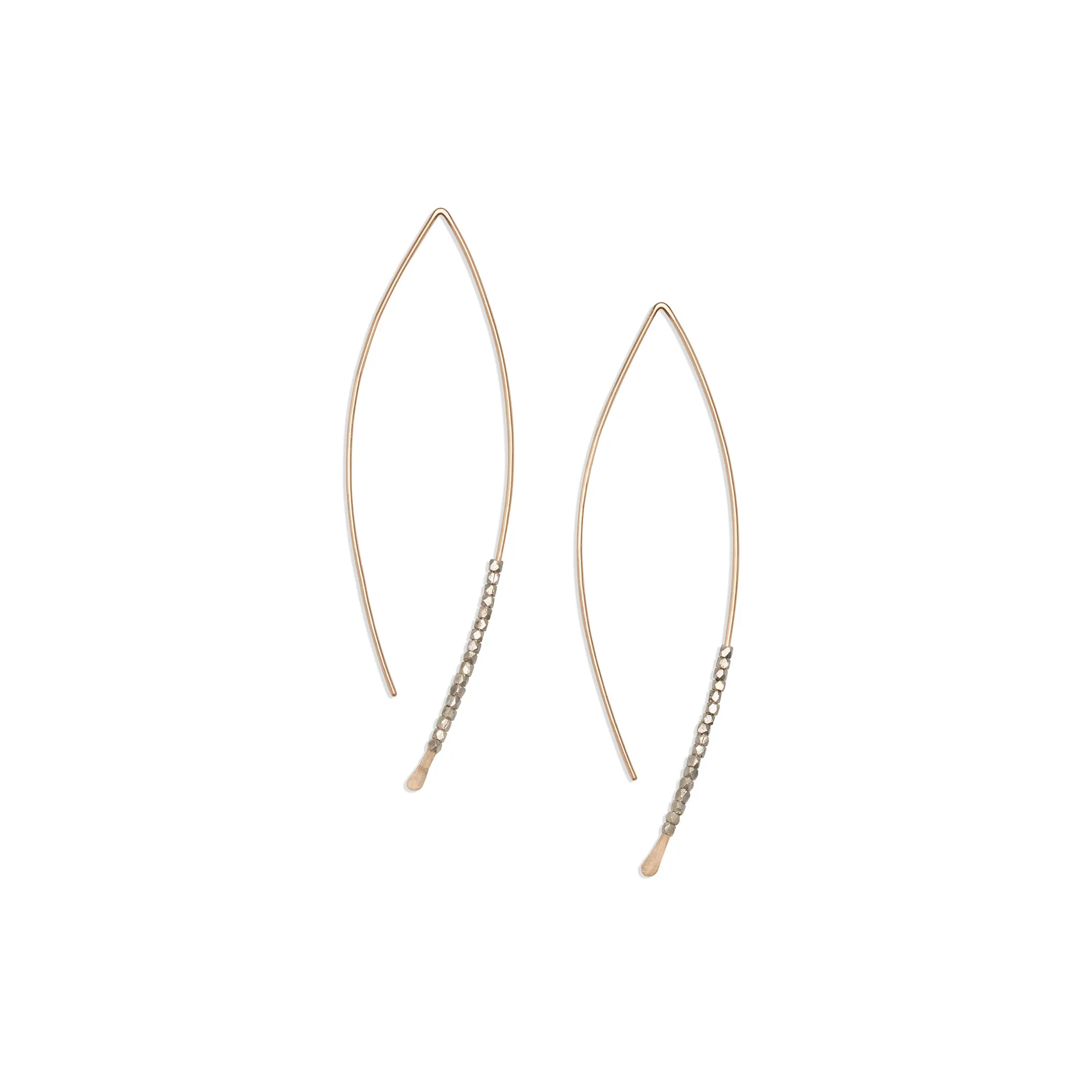 Bead Crescent Earrings