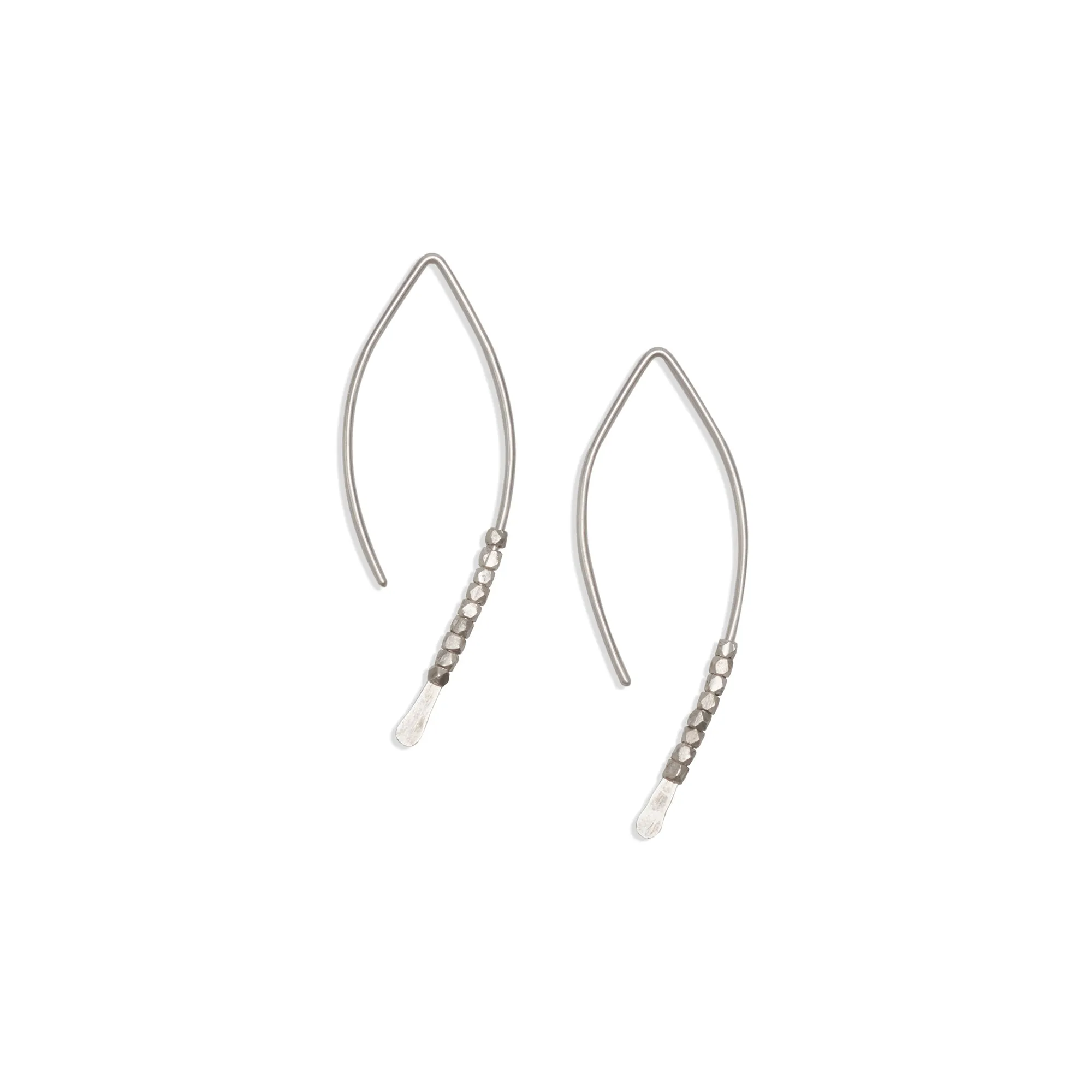 Bead Crescent Earrings