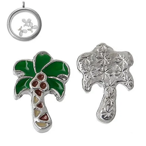 Beautiful Palm Tree Floating Charms For Glass Living Memory Locket