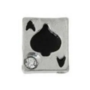 Beautiful Poker Ace Card Floating Charms For Glass Living Memory Locket "Poker Ace Card" Floating Charm
