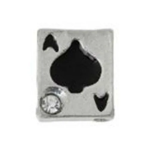 Beautiful Poker Ace Card Floating Charms For Glass Living Memory Locket "Poker Ace Card" Floating Charm