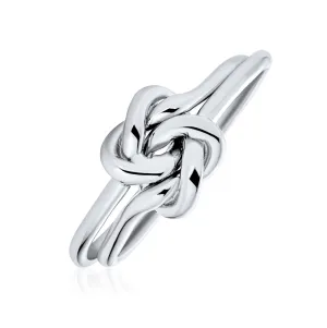 Best Friends Celtic Love Knots Infinity Silver Ring Sterling Oxidized Band