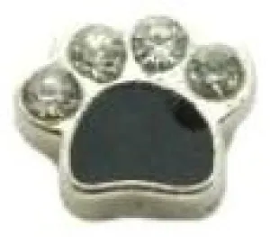 Black Paw Floating Charm
