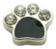 Black Paw Floating Charm