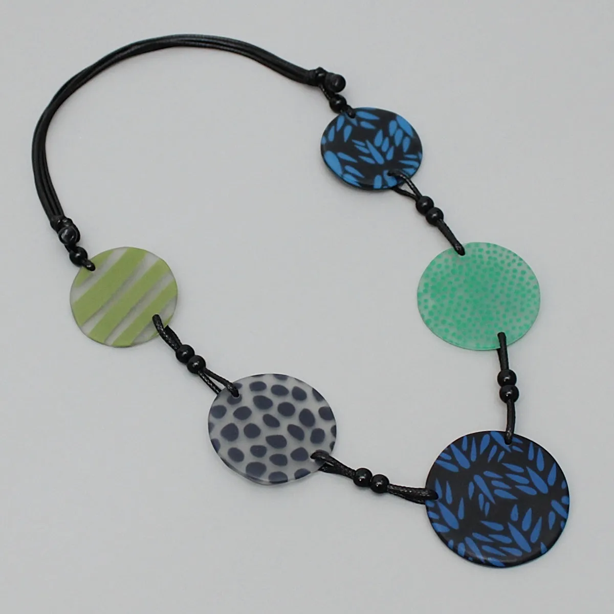 Blue and Green Multi Design Shay Necklace