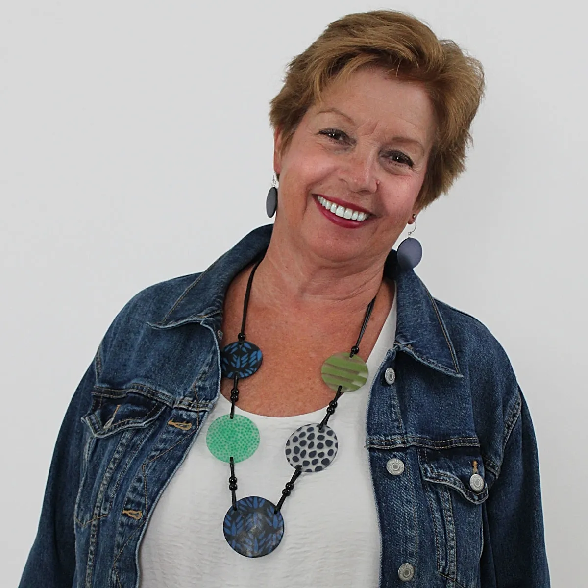 Blue and Green Multi Design Shay Necklace