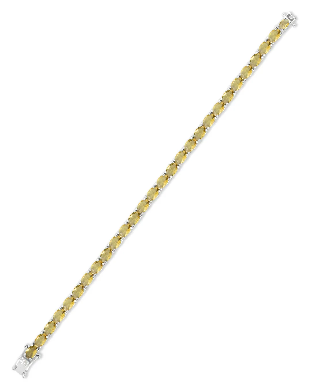 Citrine Oval Zirconia Tennis Bracelet