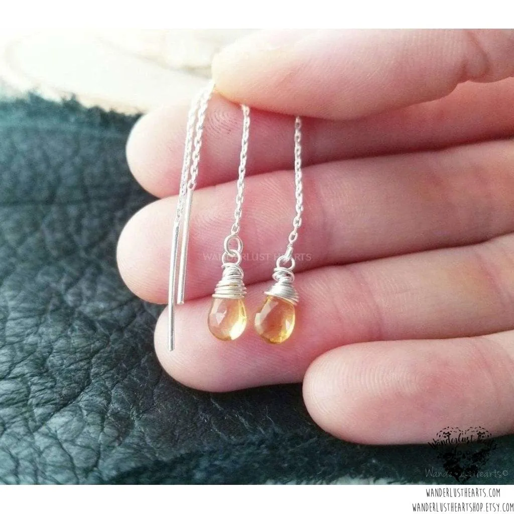 Citrine silver threaders