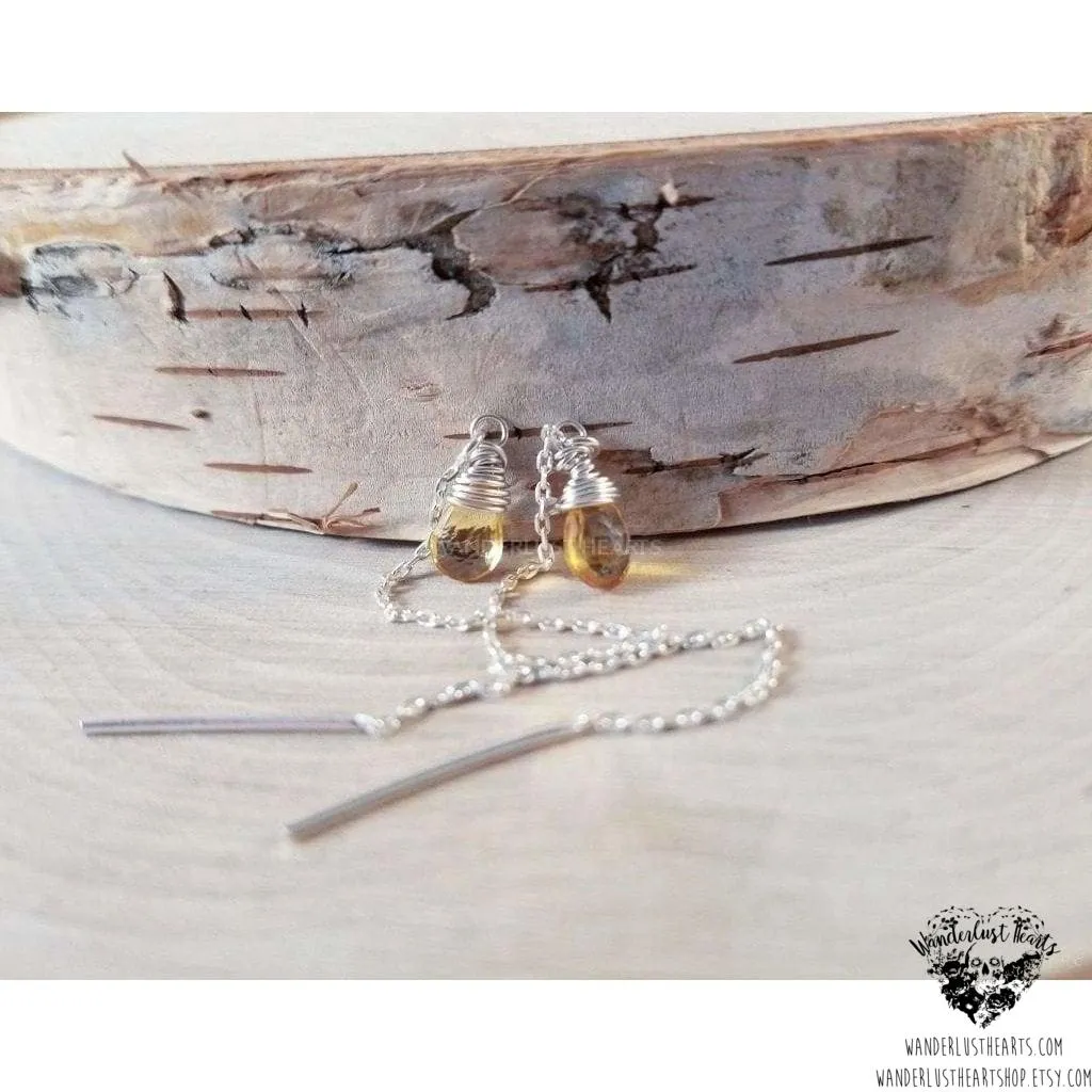 Citrine silver threaders