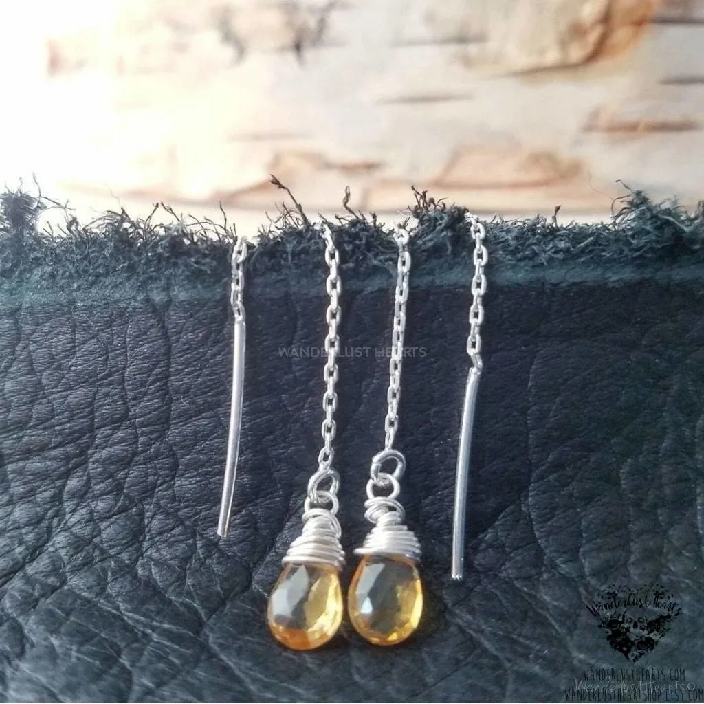 Citrine silver threaders