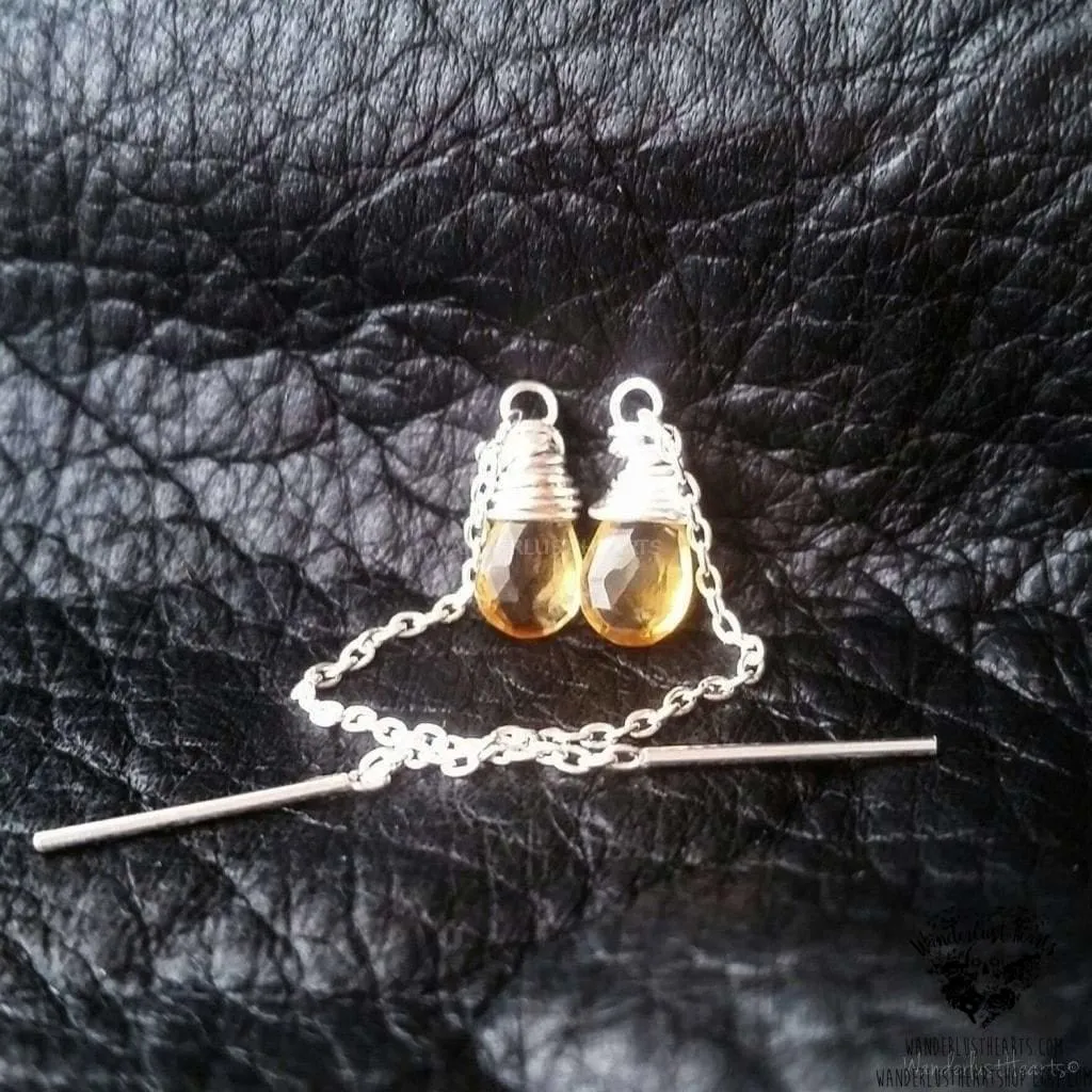 Citrine silver threaders