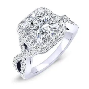 Clover - Cushion Moissanite Engagement Ring