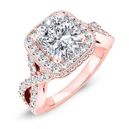 Clover - Cushion Moissanite Engagement Ring