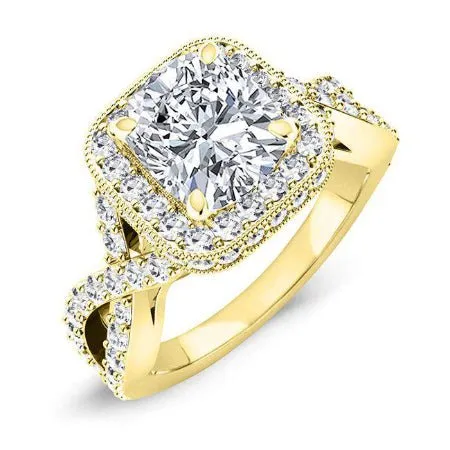 Clover - Cushion Moissanite Engagement Ring