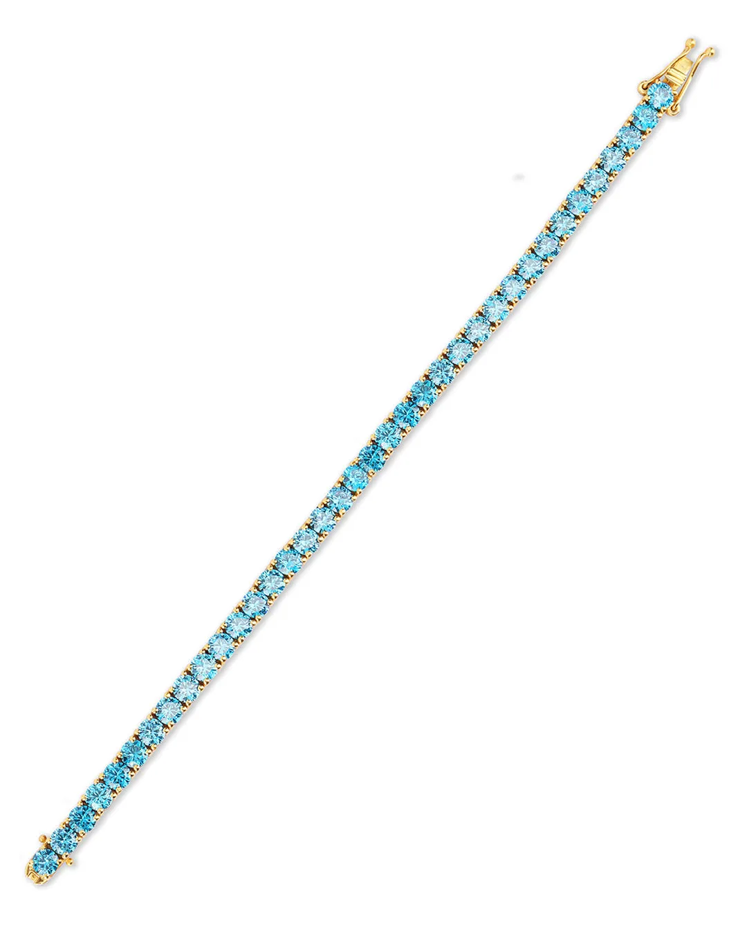 Cocktail Blue Round Zirconia Tennis Bracelet