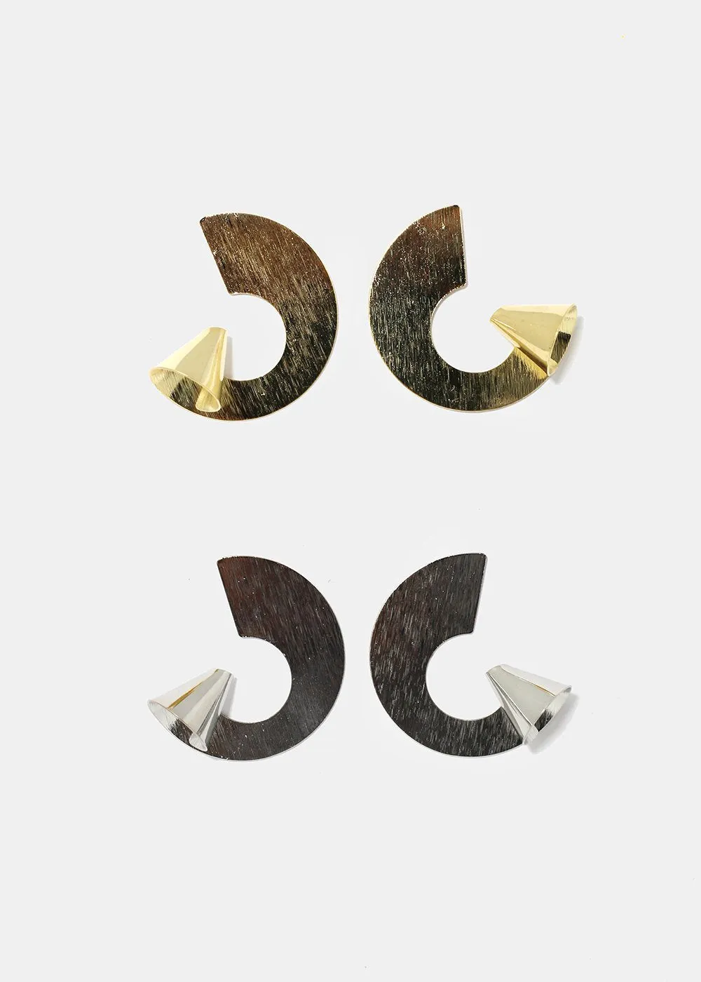 Cone Semi Circle Earrings
