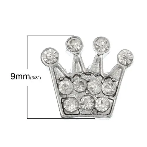 Crown Floating Charms For Glass Living Memory Lockets